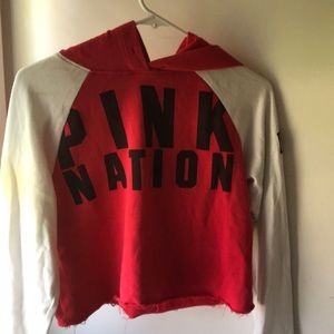 Red and white crop top